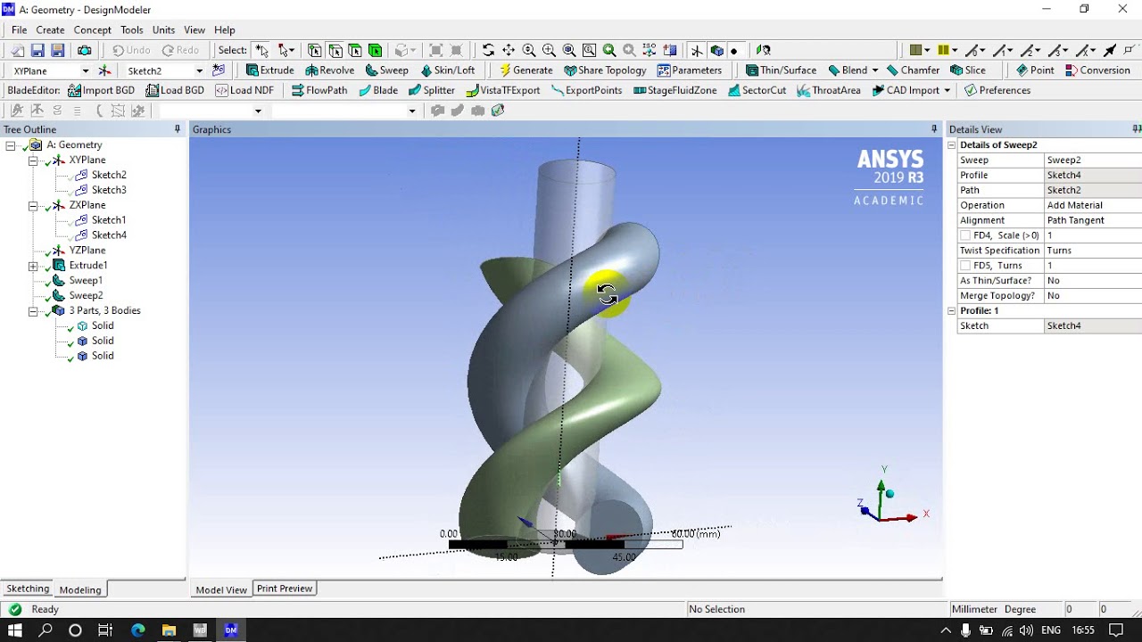 Design and Analysis of Drill Bit Part 1