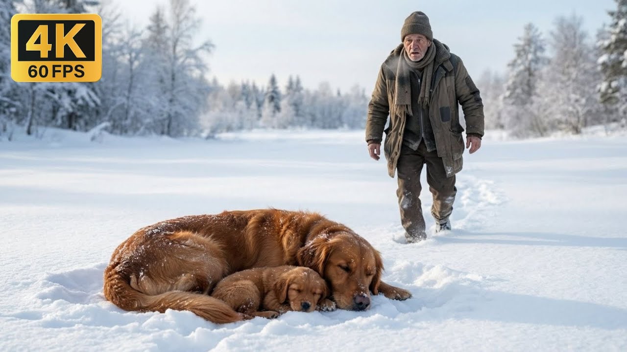 Old Man Saves a Mother Dog and Her Puppy in a Snowy Night | Part 2