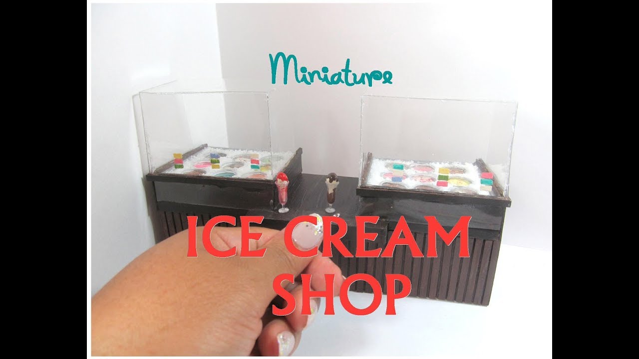 DIY Ice Cream Shop Parlor Counter Dollhouse Miniature Furniture