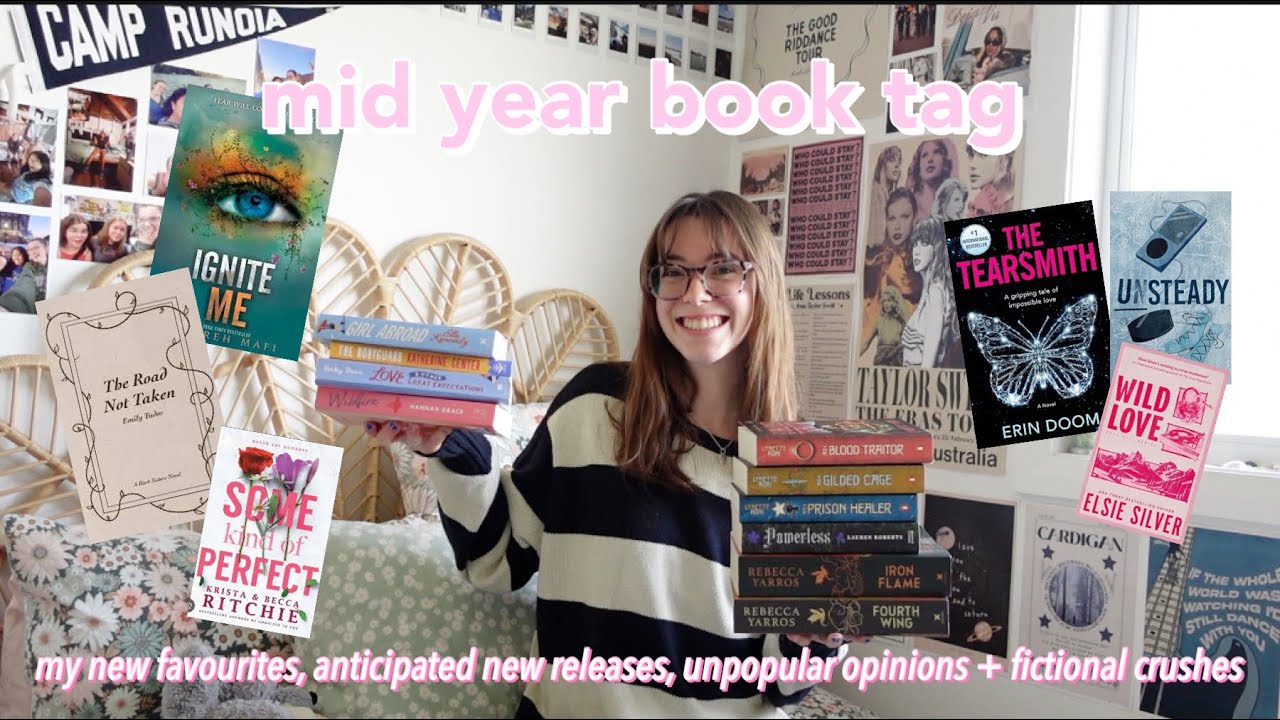 mid year book tag 📚 new favourites, unpopular opinions, new releases + fictional crushes