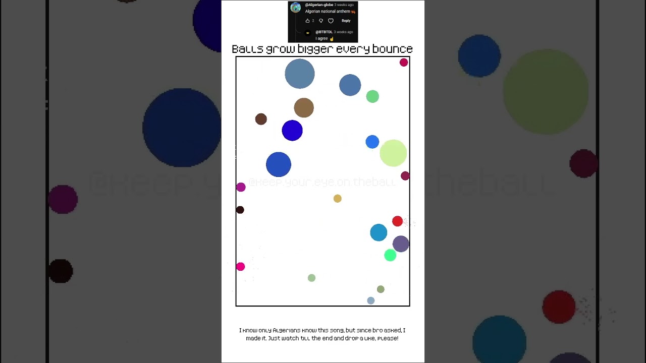 Hymne National de l'Algérie -  Anthem of Algeria (Musical Ball Simulation)
