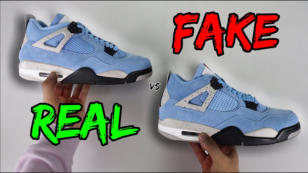 НАСТОЯЩИЕ ИЛИ ПОДДЕЛЬНЫЕ! СРАВНЕНИЕ NIKE JORDAN 4 UNIVERSITY BLUE!