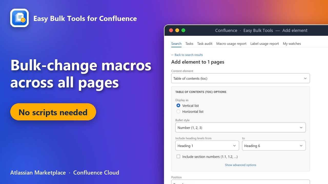 Easy Bulk Tools for Confluence Cloud
