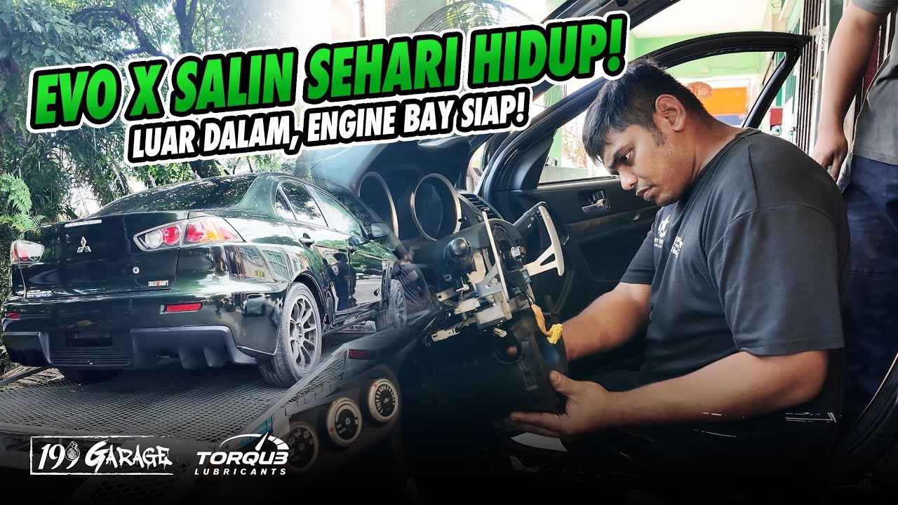 199 GARAGE VLOG : SEHARI NIM SALIN HALFCUT MASUK EVO X! JAJAN PERAM MASUK EVO 8 199GARAGE!