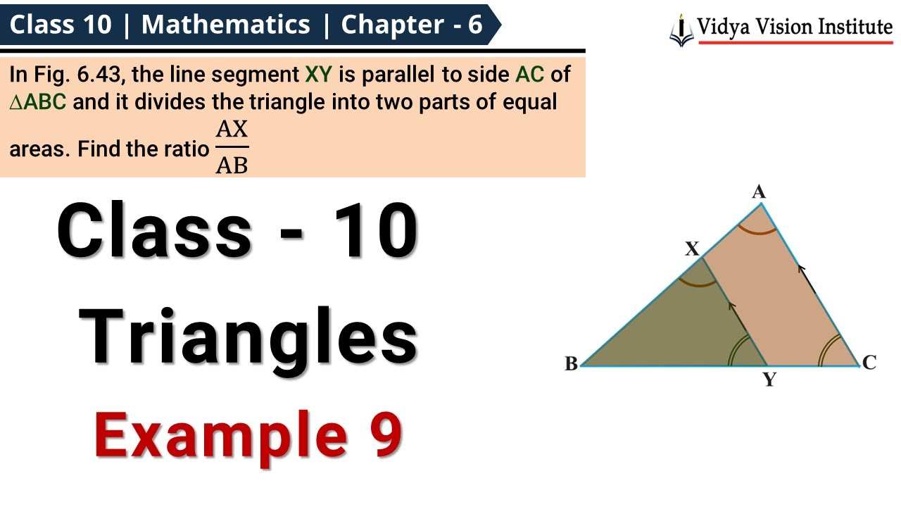 Triangles - Example 9 🌟 Class 10 Maths Chapter 6 🌟 CBSE, NCERT 🎯