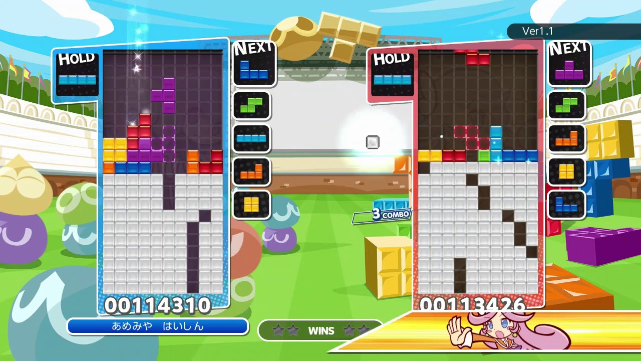 [Puyo Puyo Tetris] Puzzle League VS: Doremy vs. amemiya (あめみや) (13-06-2019, Switch)