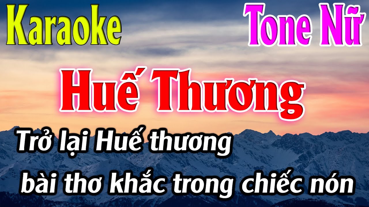 Huế Thương Karaoke Tone Nữ ( A ) Beat Mới | Karaoke Lâm Organ