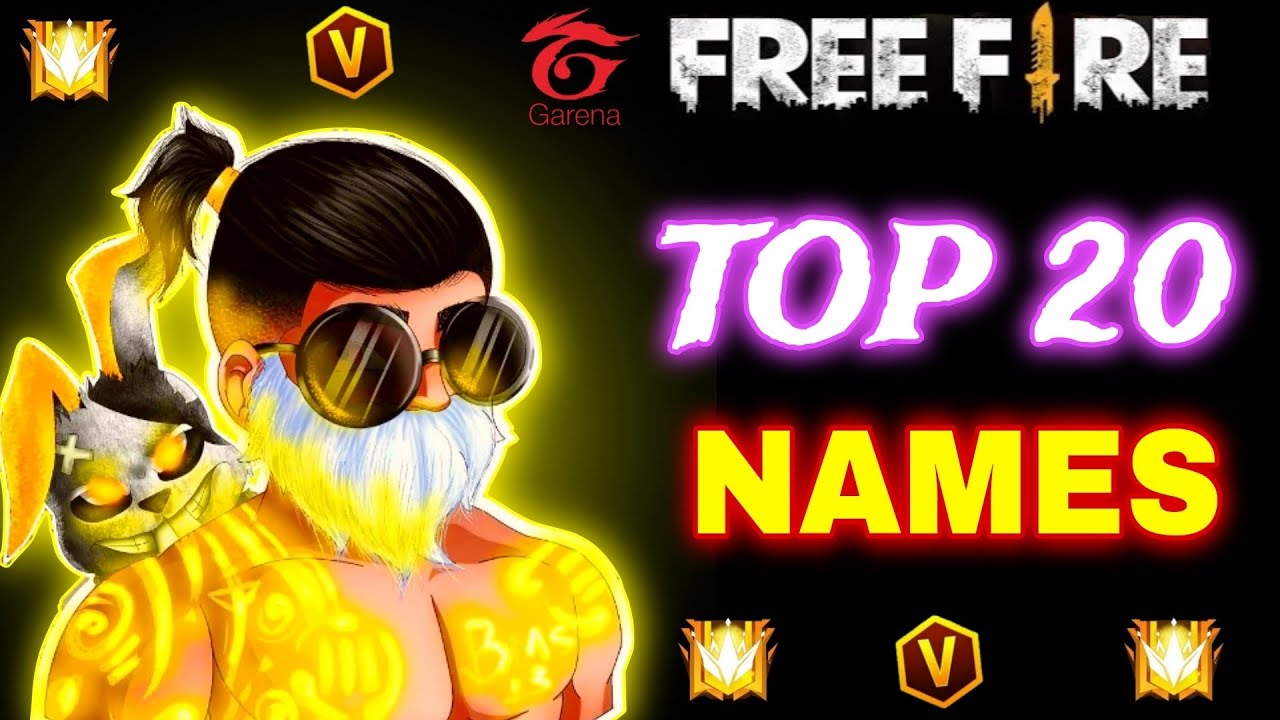 Top 20 Best Names in free fire || Attitude name free fire || Free fire Attitude name
