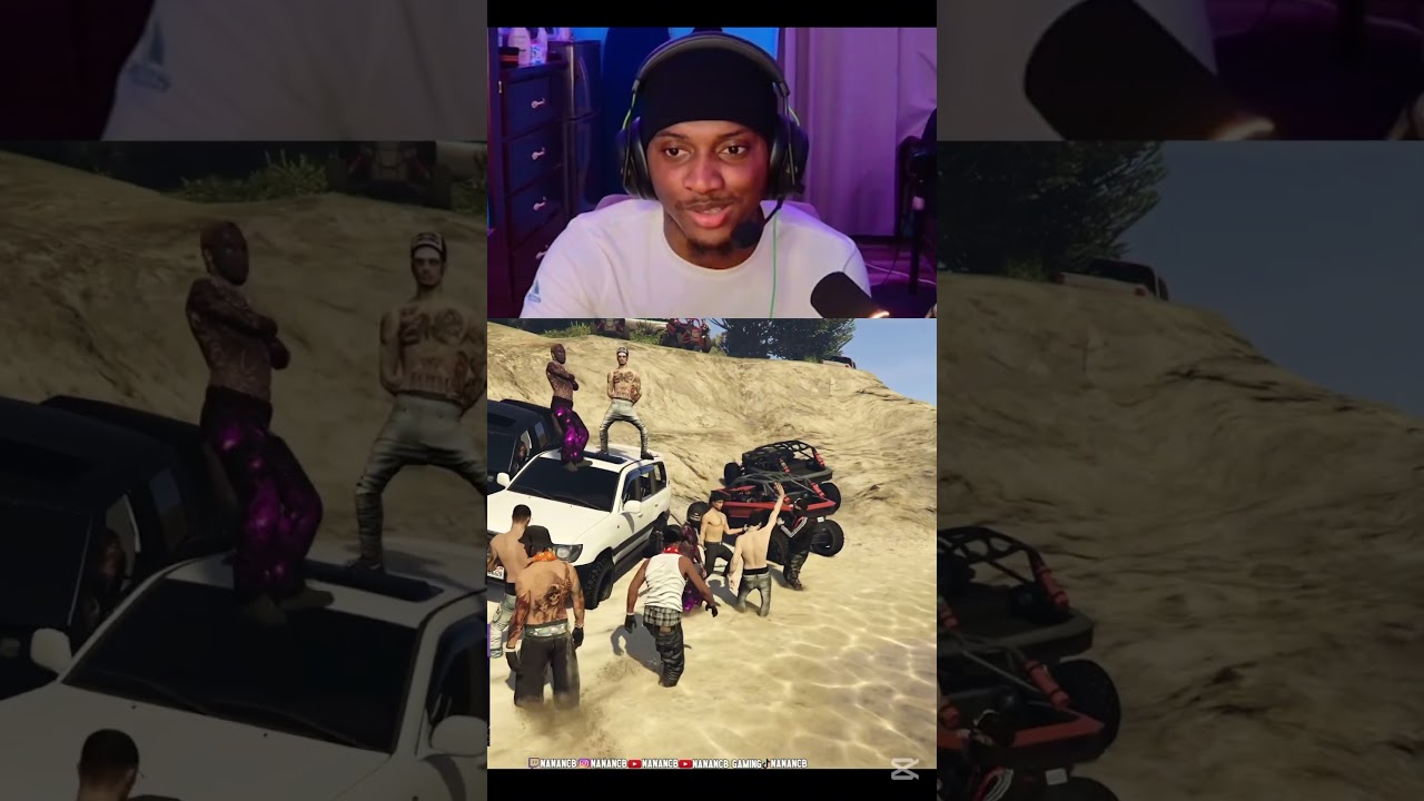 Trinidadians on the beach🤣 #shorts #gaming #gtarp