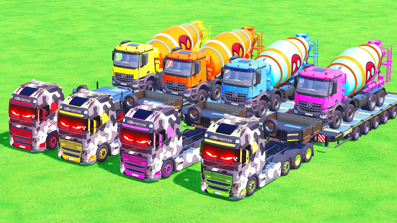 Transporting American Giant Mixer Trucks Conquering the Hardest Mission! #12