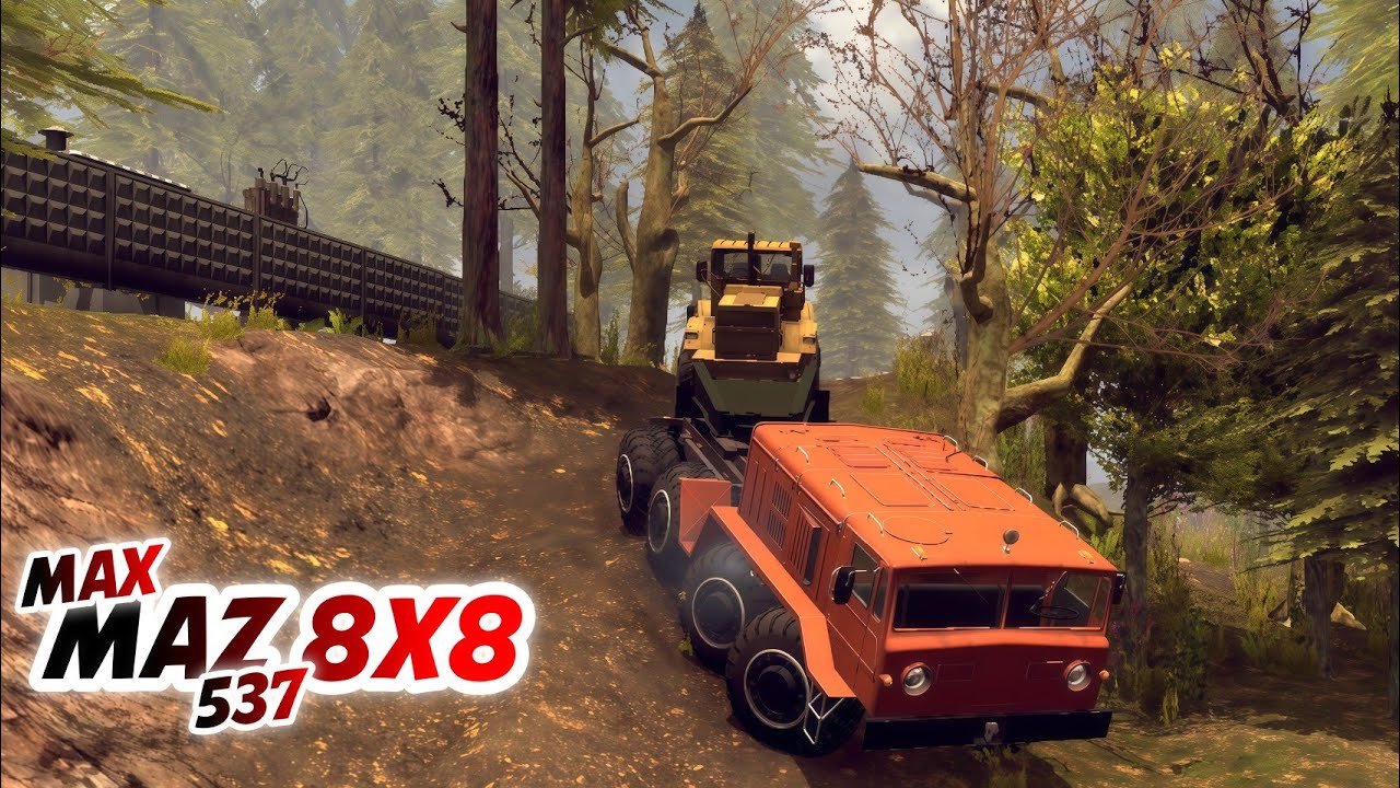 Максимальная скорость двигателя Maz 8x8 || Онлайн-геймплей RTHD по бездорожью (2026)