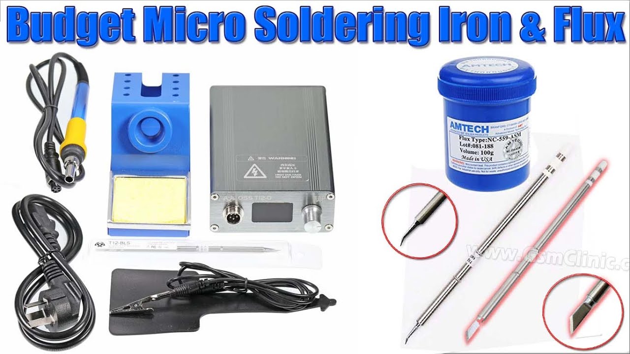 budget Micro Soldering Iron & Flux | T12 D Soldering Station | Amtech Nc-559-ASM Flux
