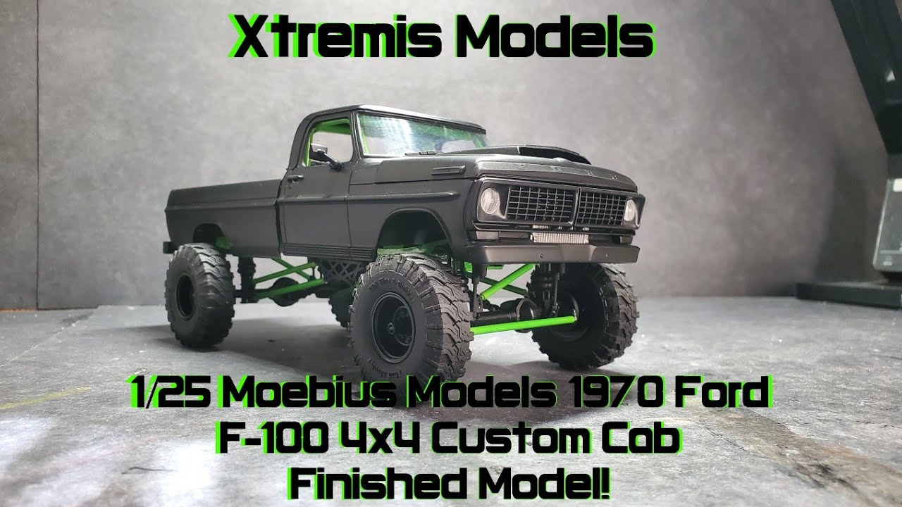 Moebius Models 1/25 1970 Ford F-100 4x4 Custom Cab Finished Model!