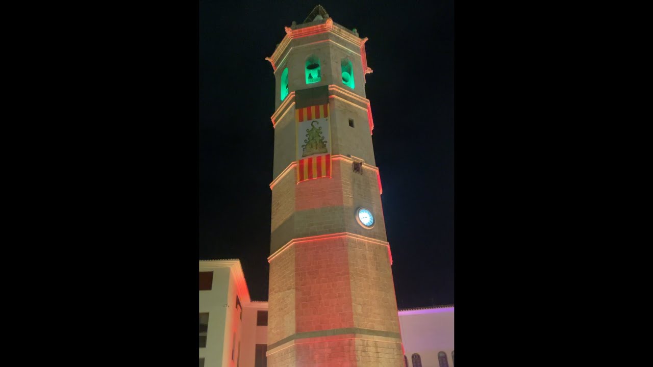 Volteo general y de una por una de las campanas del Fadri de Castellón por el día de la Magdalena 