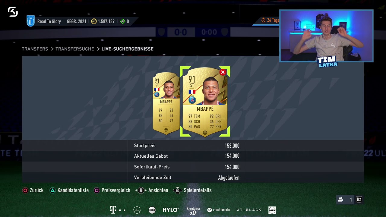 Tim Latka verpasst Mbappe Snipe f&uuml;r 154k 😥