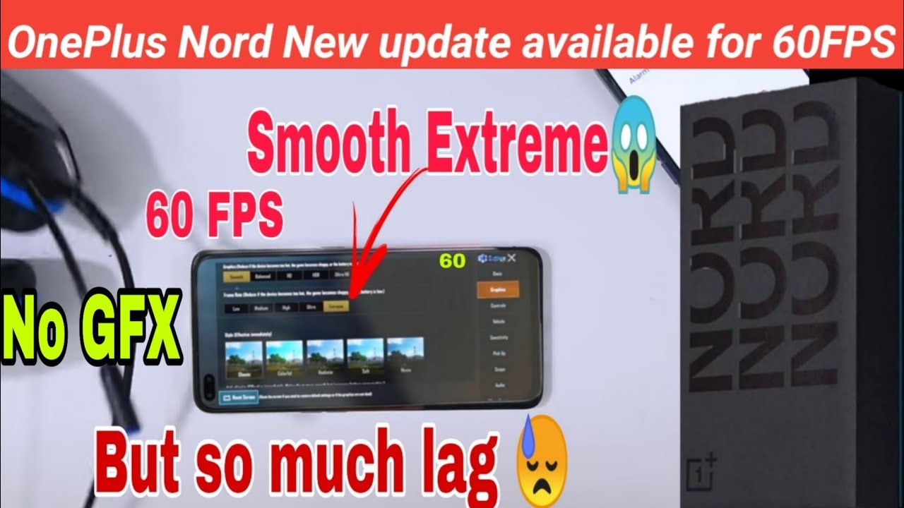 OnePlus Nord PUBG Test | Oneplus nord new update available Smooth Extreme , But so much lag ? 😓