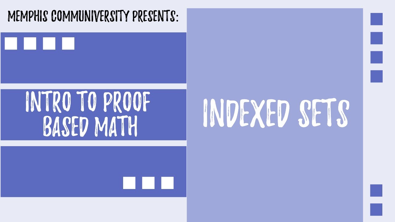 An Intro to Proof Based Math: Indexed Sets