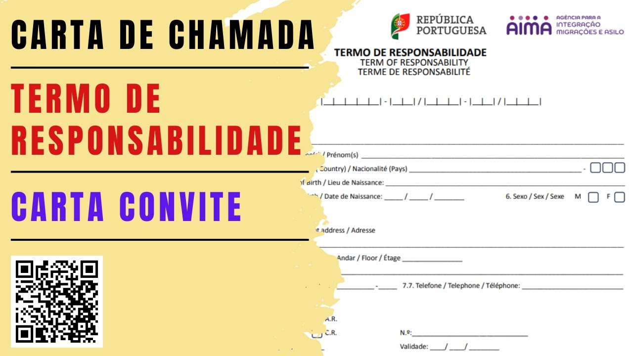 Carta de chamada | Termo de Responsabilidade | Carta Convite