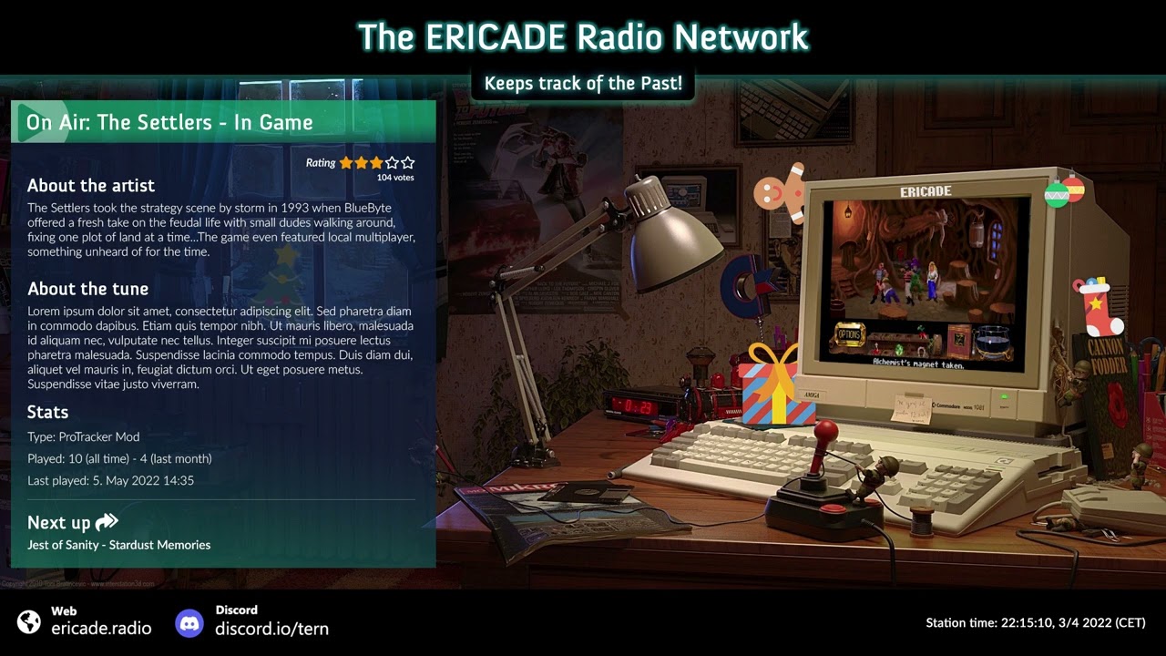 Nearly 7 hours of tracked music from The Ericade Radio Network anno 2020