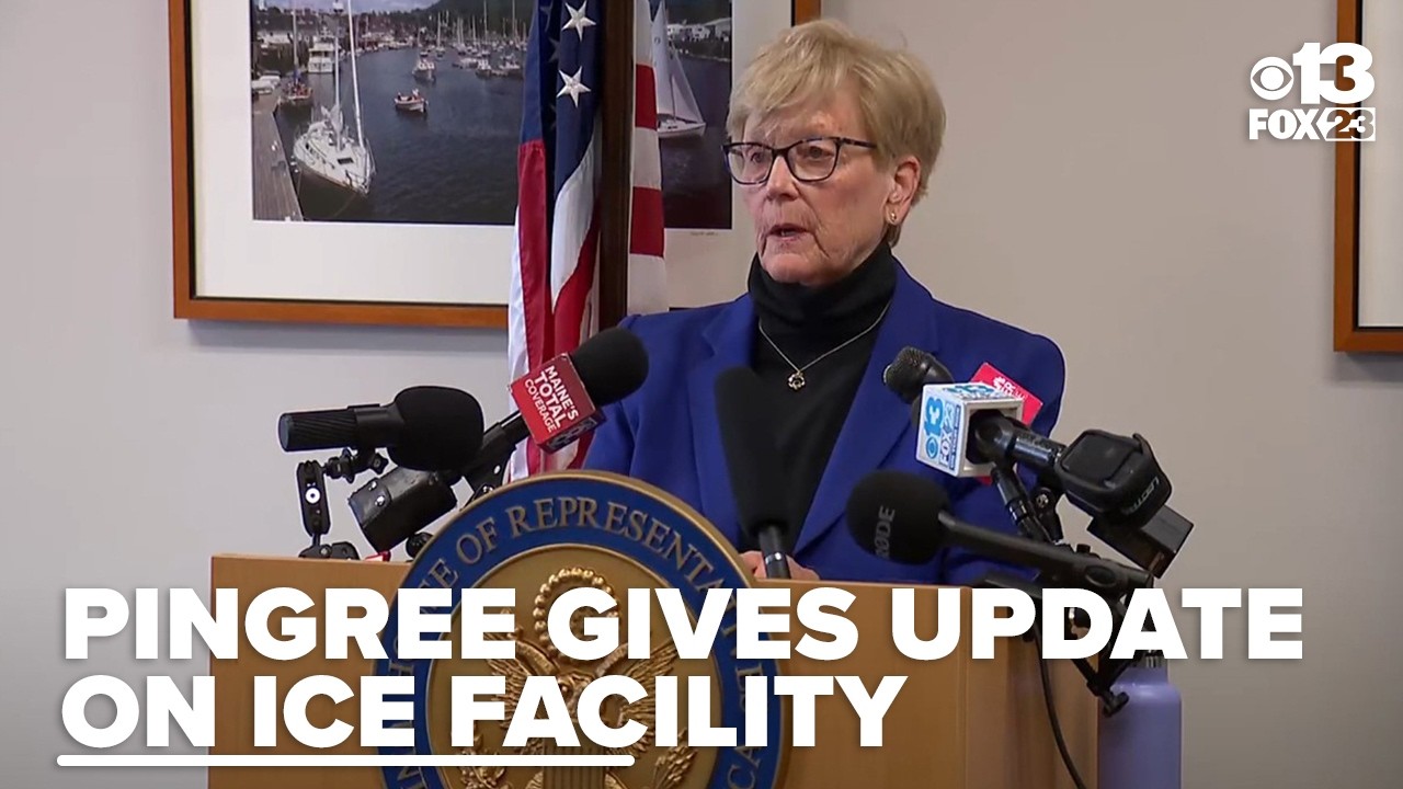 Pingree holds news conference following oversight visit of ICE facility