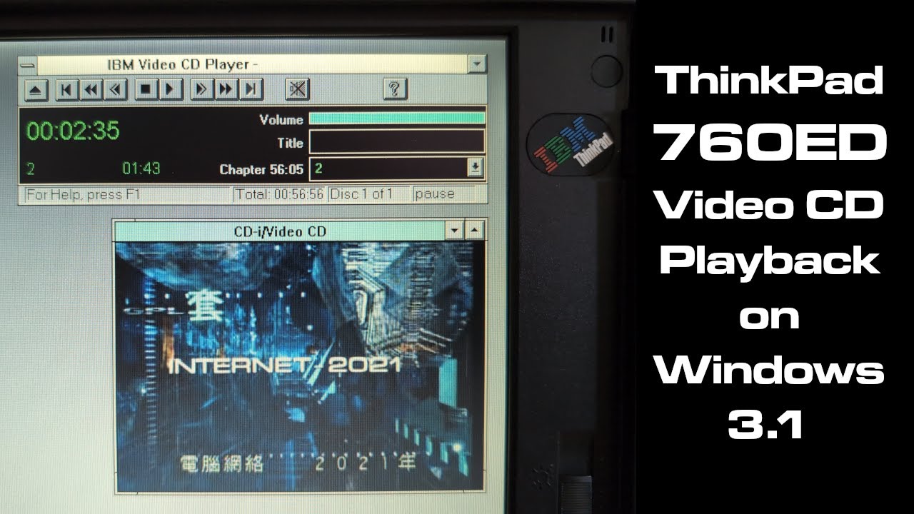 ThinkPad 760ED Video CD Playback on Windows 3.1