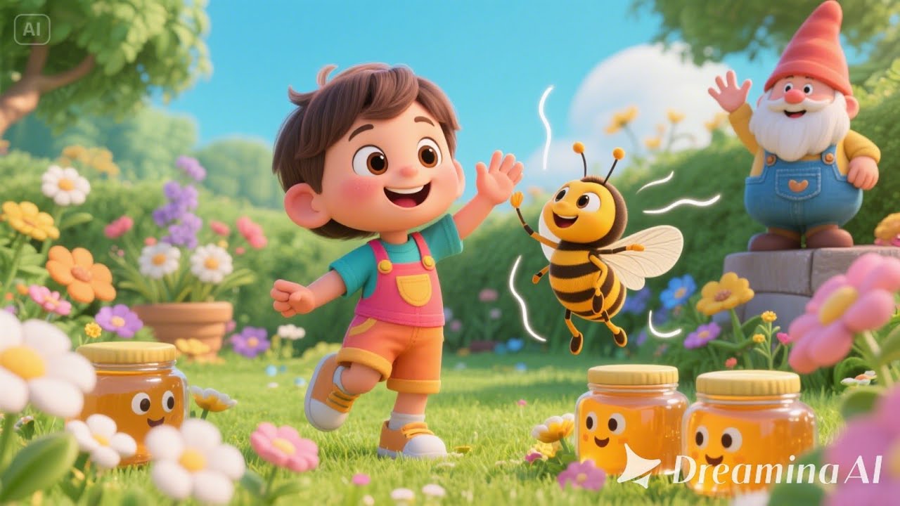 Buzzy Bee Boogie in the Garden! | Fun Garden Nursery Rhyme for Kids | Dance and Sing Along