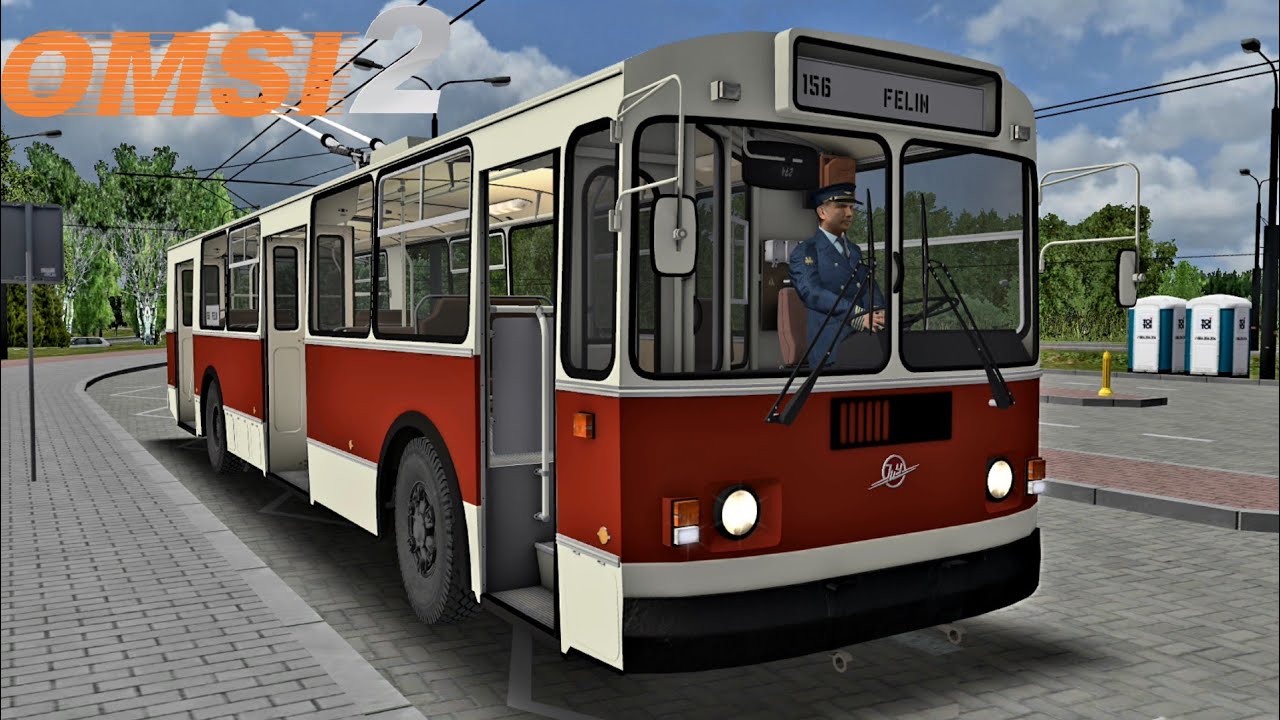 Троллейбус ЗиУ 682Г поездка по карте Lublin Omsi 2