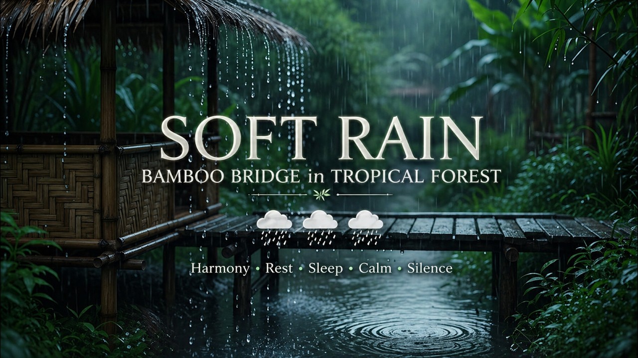 Mind Calming Downpour Forest Outdoor Setting Reduce Stress Restful Sleep