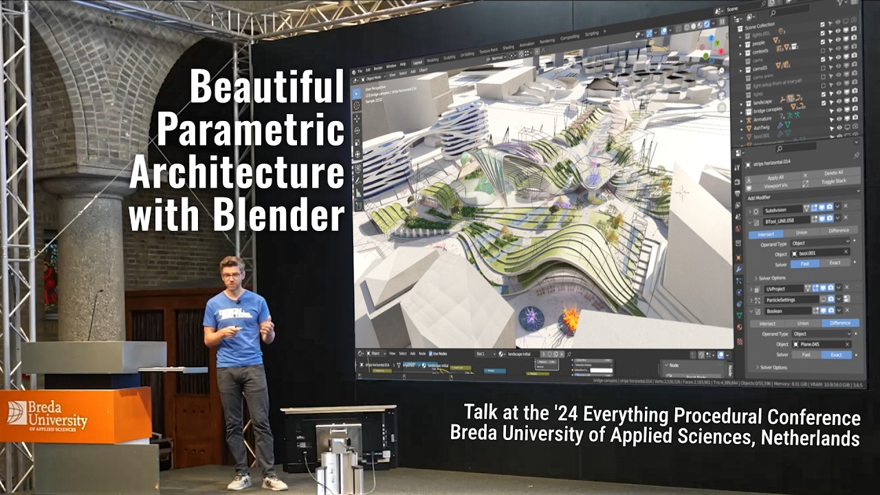 Красивая параметрическая архитектура с Blender