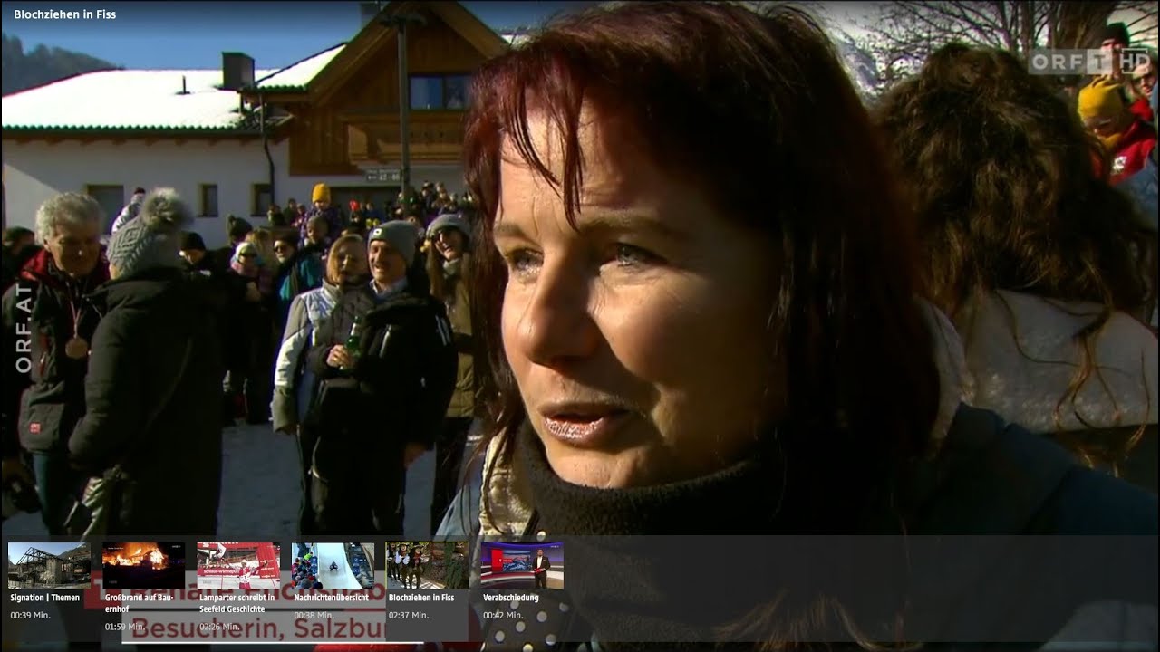 ORF Tirol Heute - Blochziehen Fiss mit Wildmohnfrau-Interview vom 29. Jänner 2023
