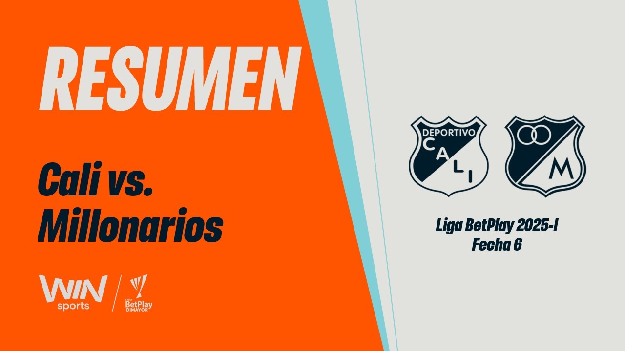 Deportivo Cali vs. Millonarios (resumen y goles) | Liga BetPlay Dimayor 2025-I | Fecha 6