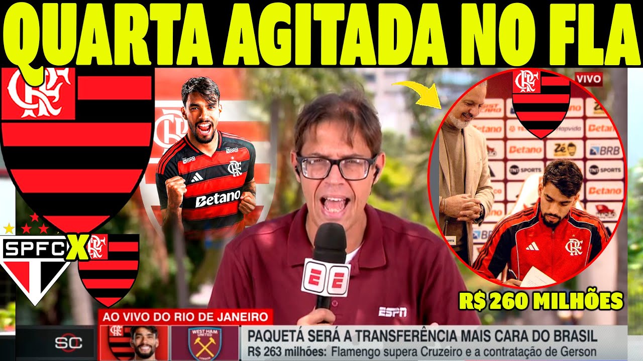 AGORAA!! QUARTA-FEIRA MOVIMENTADA NO FLAMENGO! RAFAEL TROUXE AS ÚLTIMAS NOTICIAS FLAMENGO HOJE!