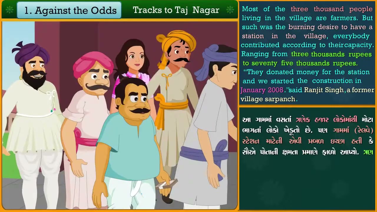 Std 10 English Unit 1 Against the odds part 1 Tracks To Taj Nagar Gujarati medium GCERT