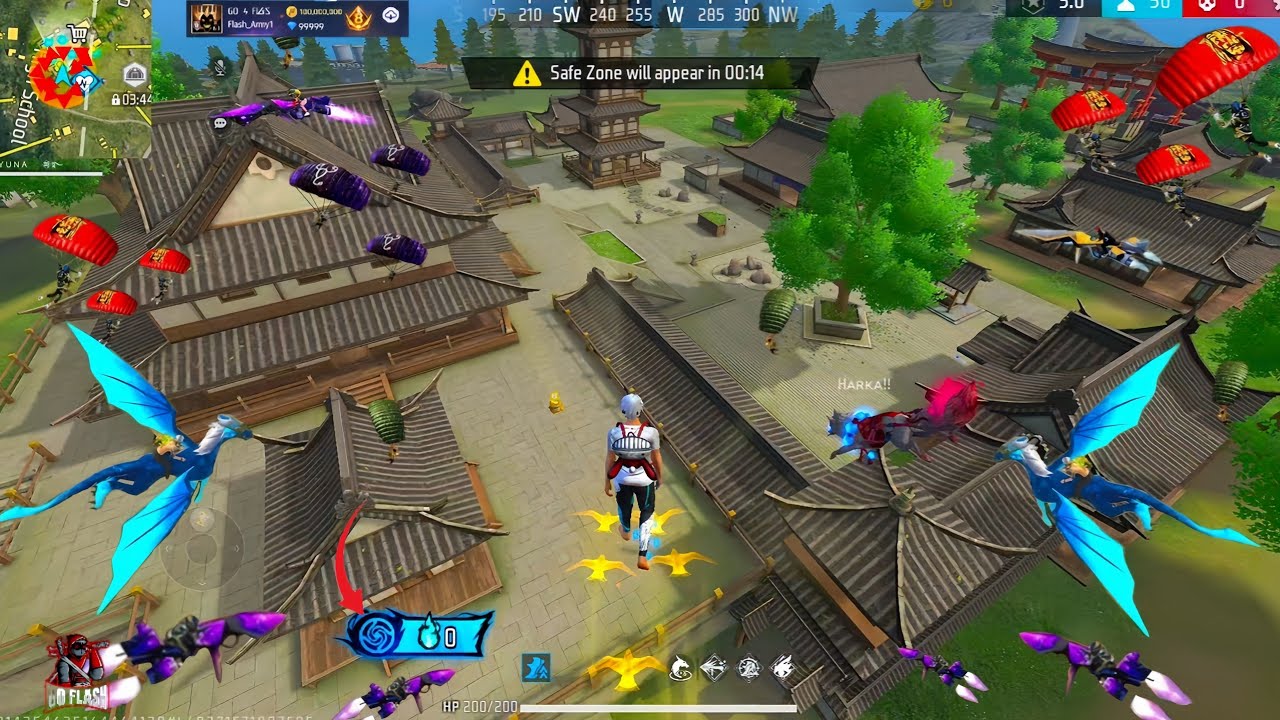 26 Kills 💪Scar+P90 😈 🧠99% Headshot Rate ⚡|  Vs Squad Full Gameplay| Free Fire 😈Mind Gameplay
