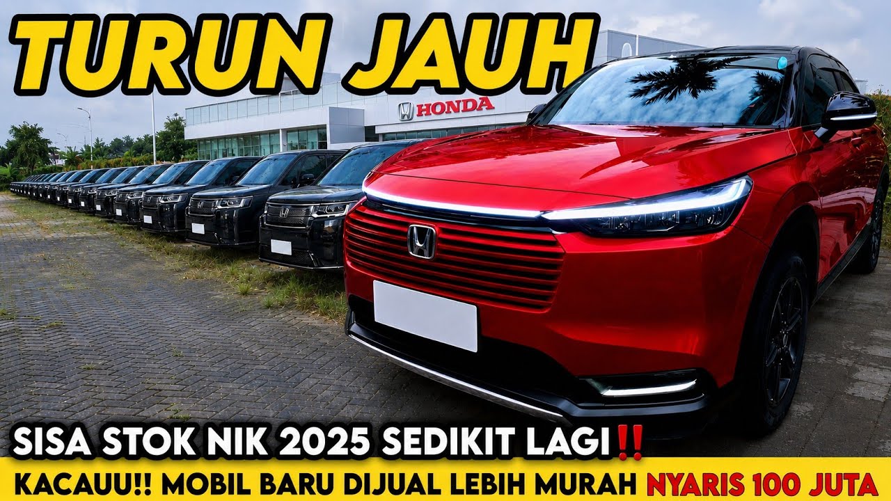 KACAU‼️TURUN JAUH LEBIH MURAH Nyaris 100 JUTAAN MOBIL BARU Honda SISA STOK NIK 2025 ! 