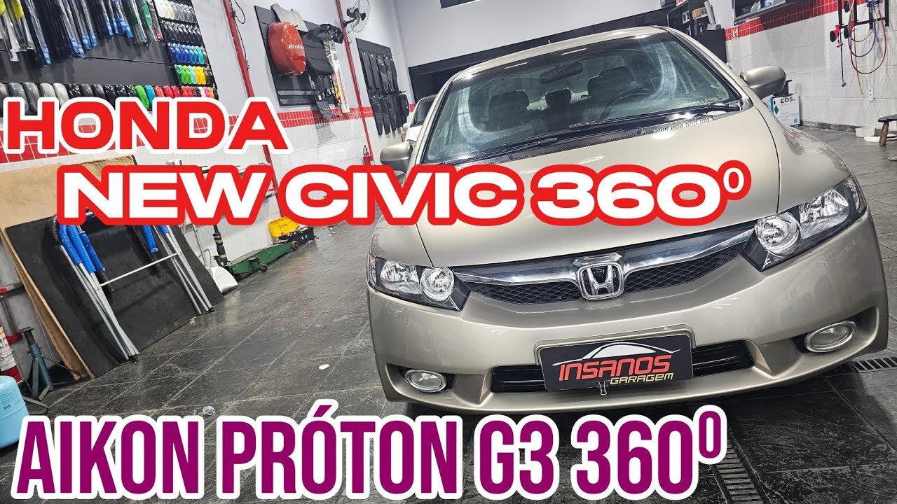 Central Multimidia New Civic G8 Aikon Próton G3, Câmeras 360⁰, Carplay e Android Auto, IPS, DSP, GPS