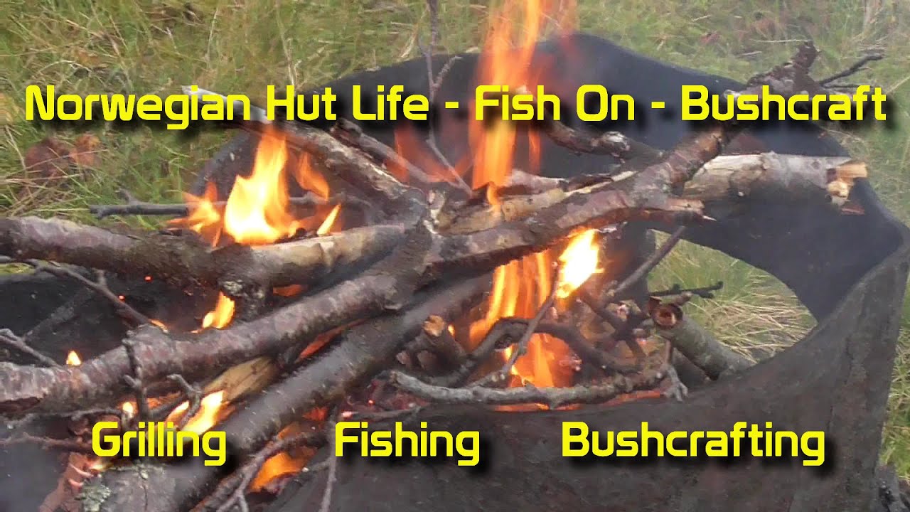 Norwegian Bushcraft and Fishing - Norwegian Hut Life - Bushcraft - Fish On