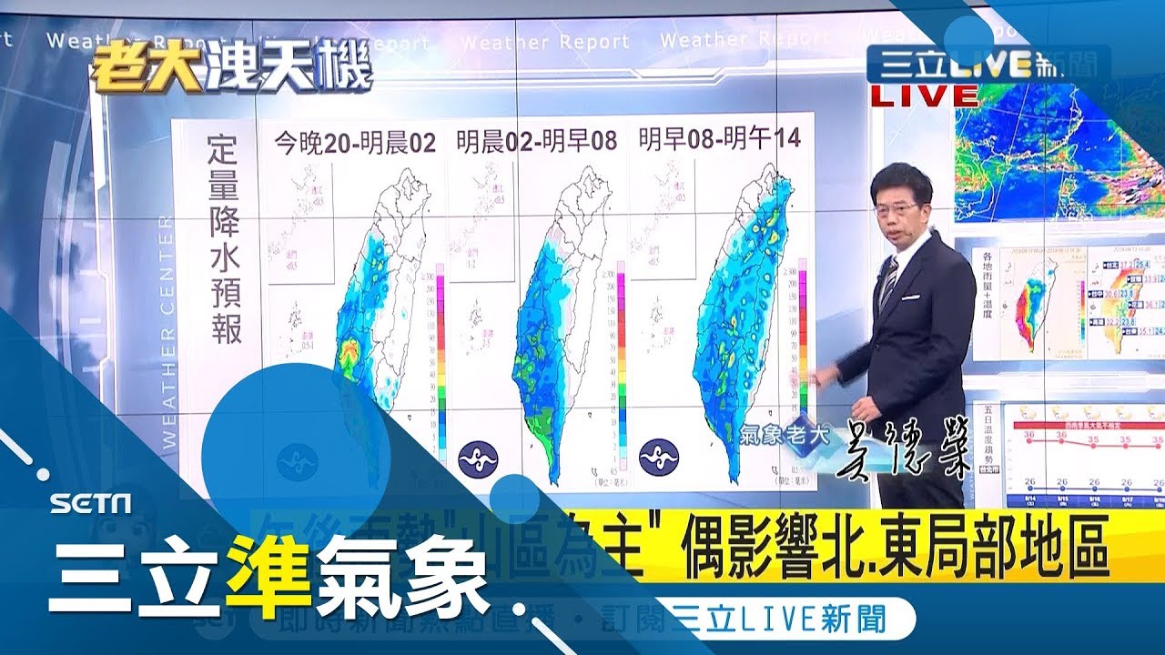 雨還沒下完！對流不穩定注意強降雨、強風甚至還可能出現龍捲風│氣象老大吳德榮│【三立準氣象】20190813│三立新聞台