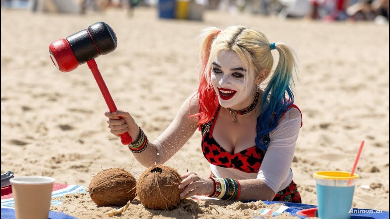 Maldives Vibe Check: Spider-Man, Catwoman, Harley & Venom.