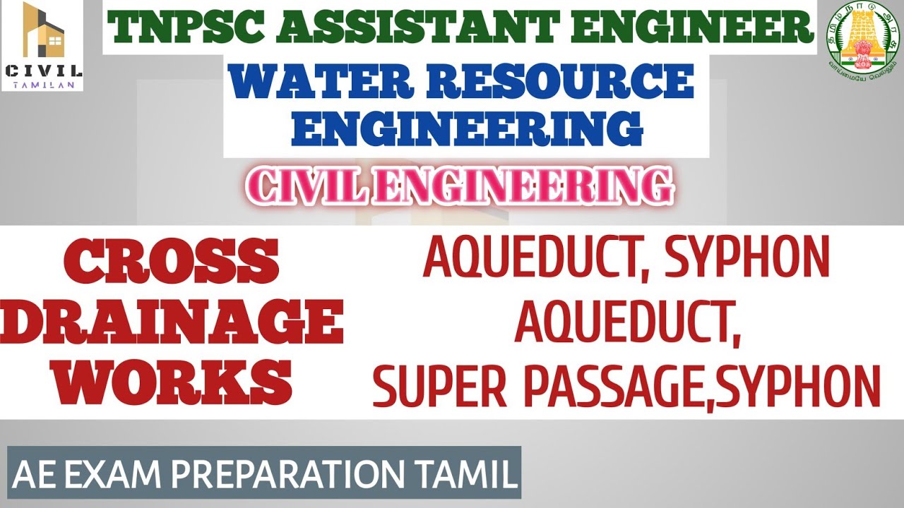 WRE 8|CROSS DRAINAGE WORKS,AQUEDUCT,SYPHON AQUEDUCT,SUPER PASSAGE, SYPHON |TNPSC AE 2023