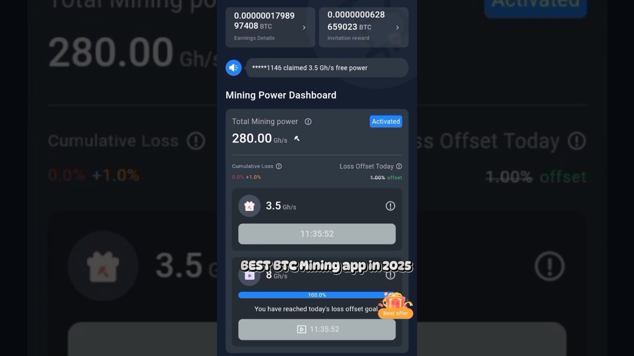 BEST BTC MINING APP IN 2025 My invitation code: OZTISE #bitcoin #miningapp #bitcoinmininG #CRYPTO