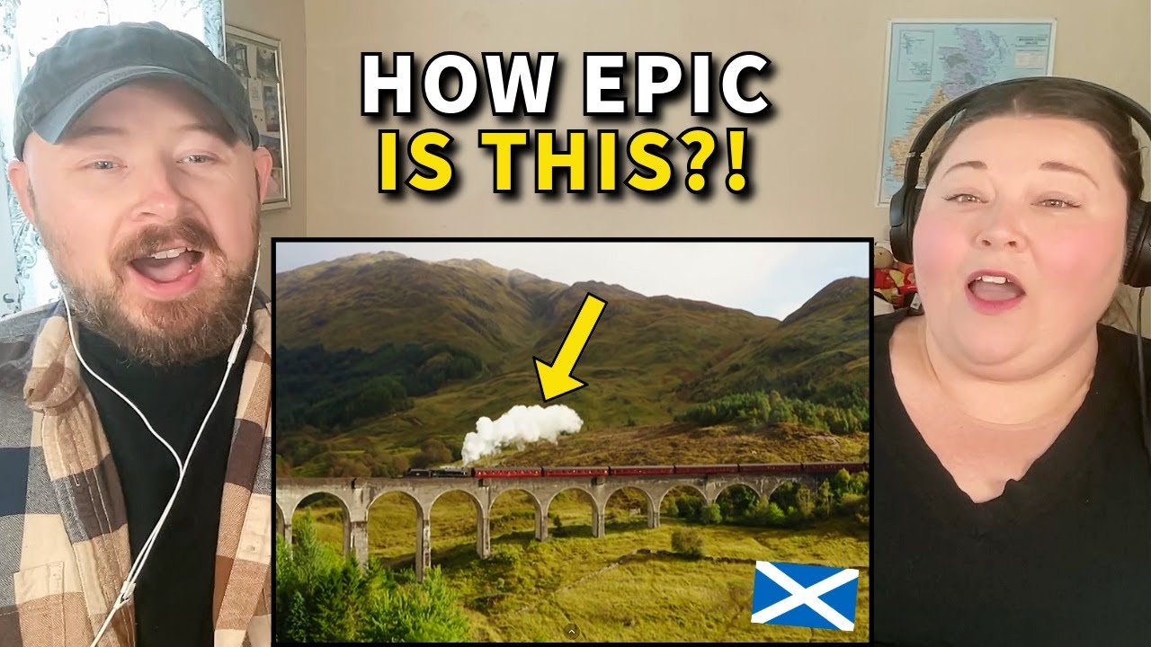 Americans React to Jacobite Steam Train Through the Scottish Highlands