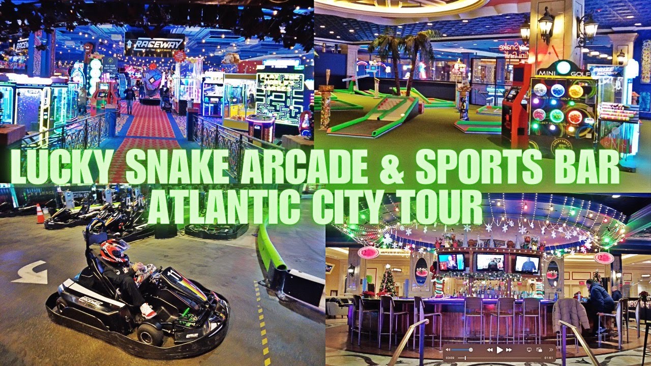 The BEST & LARGEST Arcade in Atlantic City: Lucky Snake Arcade & Sports Bar
