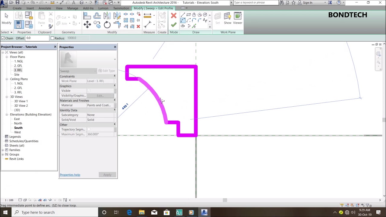 Как создать бетонный фасад в Revit с помощью инструмента SolidSweep