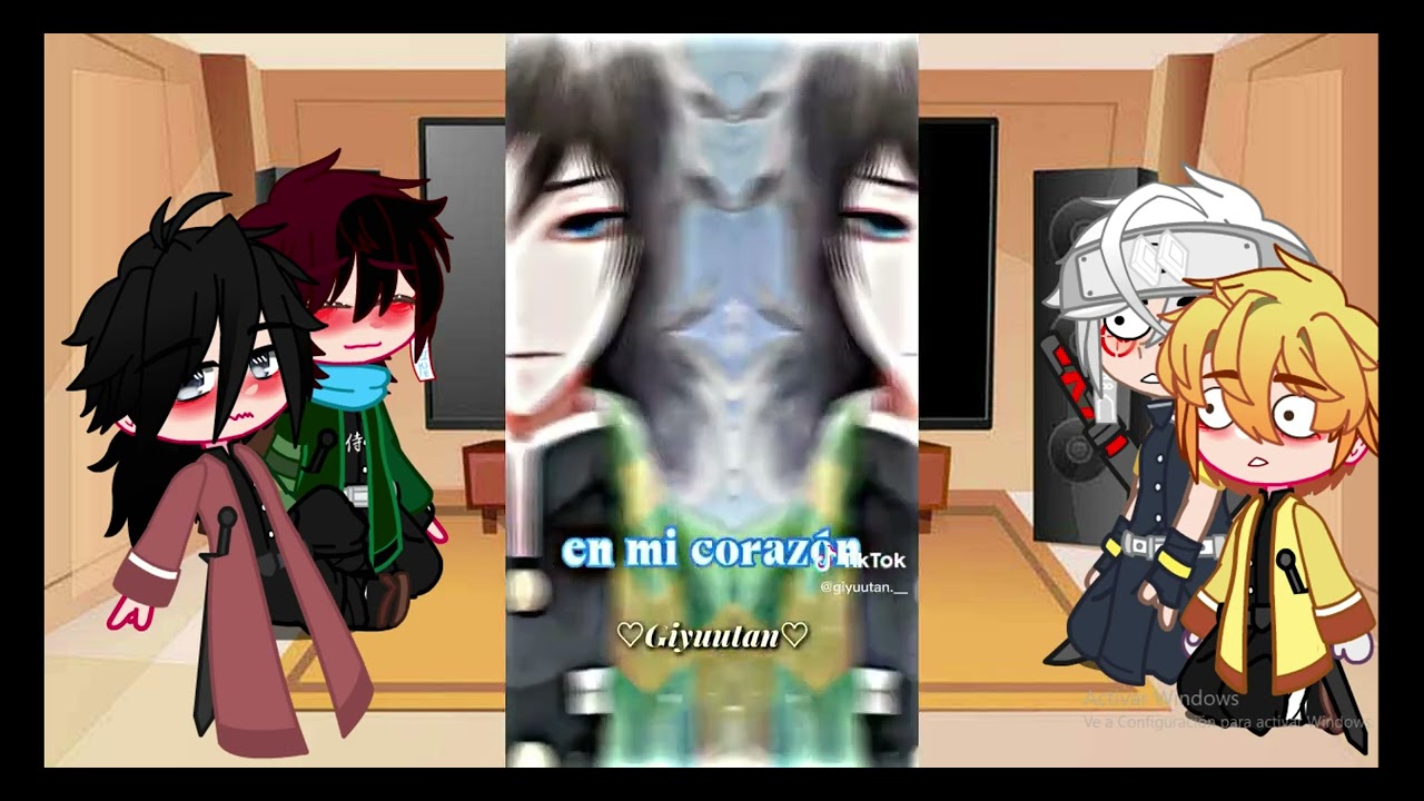 Tanjiro, Tomioka, Zenitsu y Uzui reaccionan a giyuutan y uzuzen // Gacha kny //