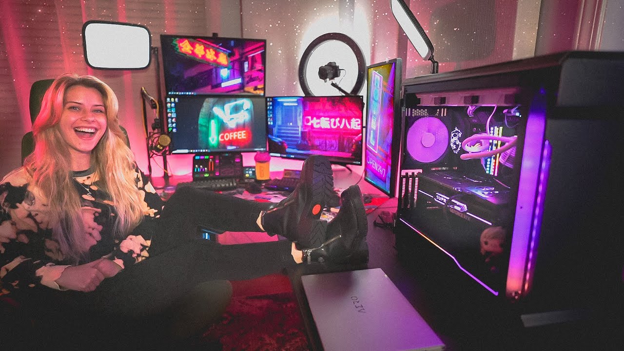 GAMING SETUP / OFFICE TOUR 2023 ❤️ | NoisyButters
