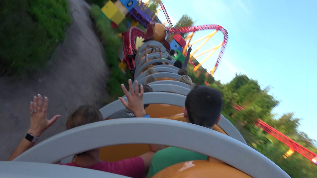 Slinky Dog Dash Back Row POV 4K at Walt Disney World