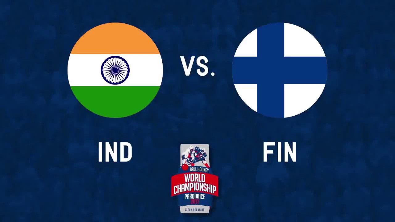 India vs Finland 2017 World Ball Hockey Championships in Pardubice, Czech Republic