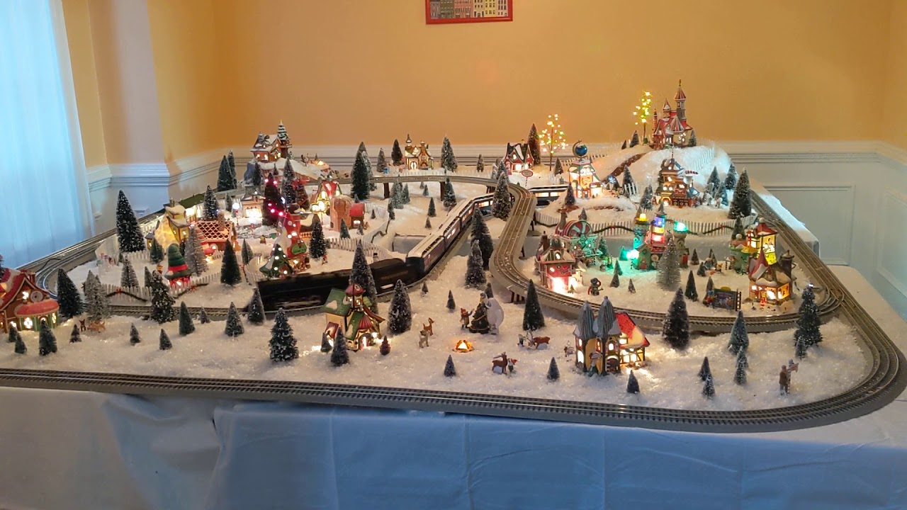 Christmas 2019 O Scale Lionel Polar Express Layout With Department 56 North Pole Series Village