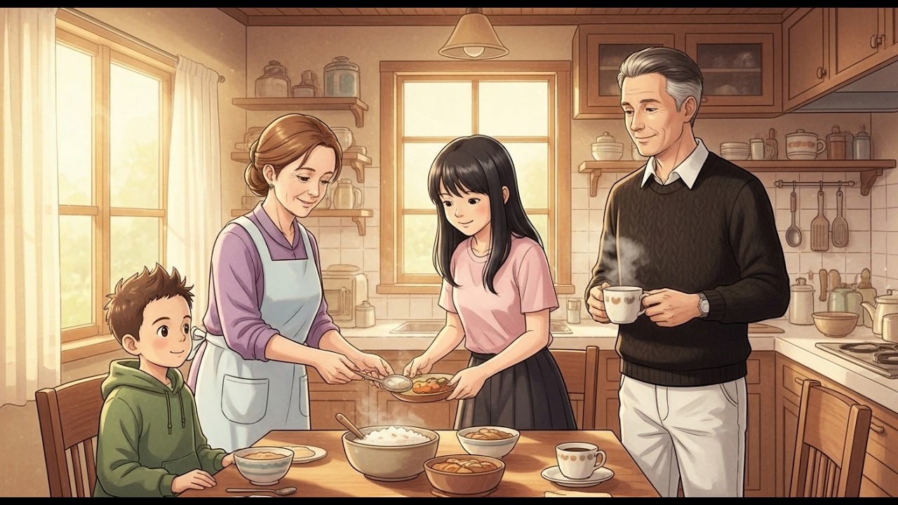 Slow Living Morning Routine — Cozy Family Life in a Wooden Village Home